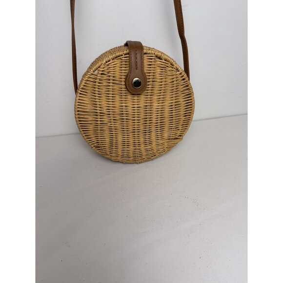 Zara Basics Round Raffia Crossbody Bag - Picture 2 of 10